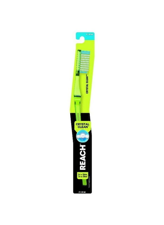 REACH Crystal Clean Firm Adult Toothbrush, 1 ea - Colors May Vary (Pack of 12)