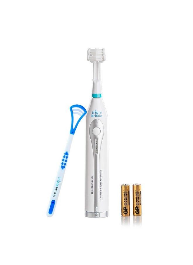 Triple Bristle GO 3 Sided Toothbrush | Sonic Toothbrush/w Soft Nylon Bristles | Autism Toothbrush for Kids & Special Needs Toothbrush | 3 Sided Toothbrush Adult & Kids Travel Friendly