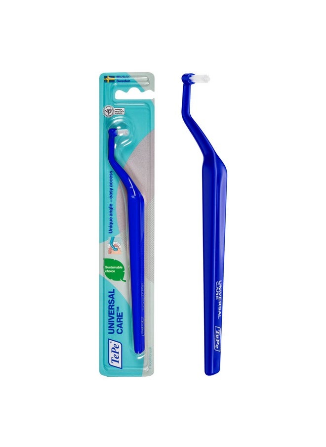 TEPE Angled Soft Bristle Toothbrush, Orthodontic Toothbrush for Braces, Small Head Toothbrush for Retainers, Implants, Universal Care, 1 Pk