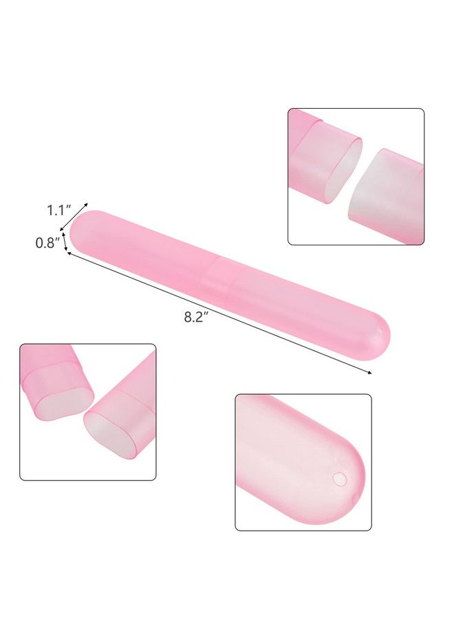 Hedume 35 Pieces Travel Toothbrush Case, 7 Colors Portable Plastic Dust-proof Breathable Toothbrush Holder for Travel, Camping, Home, School, Business