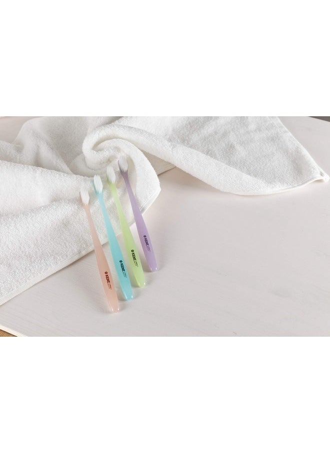 [KENT] COMPACT Small Head Extra Soft Toothbrush for Sensitive Teeth, Gums for Adults & Teens with Braces - (Set of 6)
