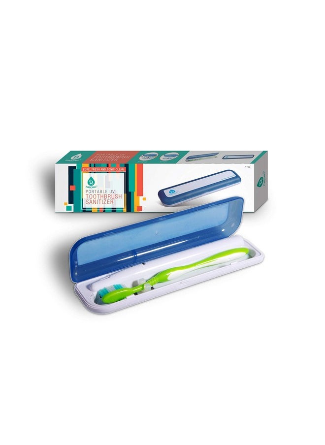 Pursonic Portable UV Toothbrush Sanitizer Case - Travel Toothbrush Sanitizer and Holder - Toothbrush Sanitizer with UV Light & Auto Shut Off Timer