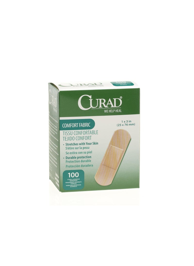 CURAD Comfort Fabric Adhesive Bandage, Sterile, 1