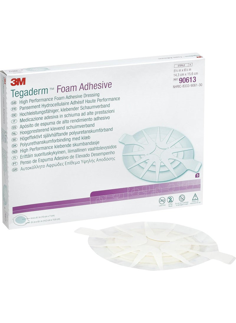 3M Tegaderm Foam Adhesive Dressing 5.5in x 6in - Sold by The Box of 5 90613