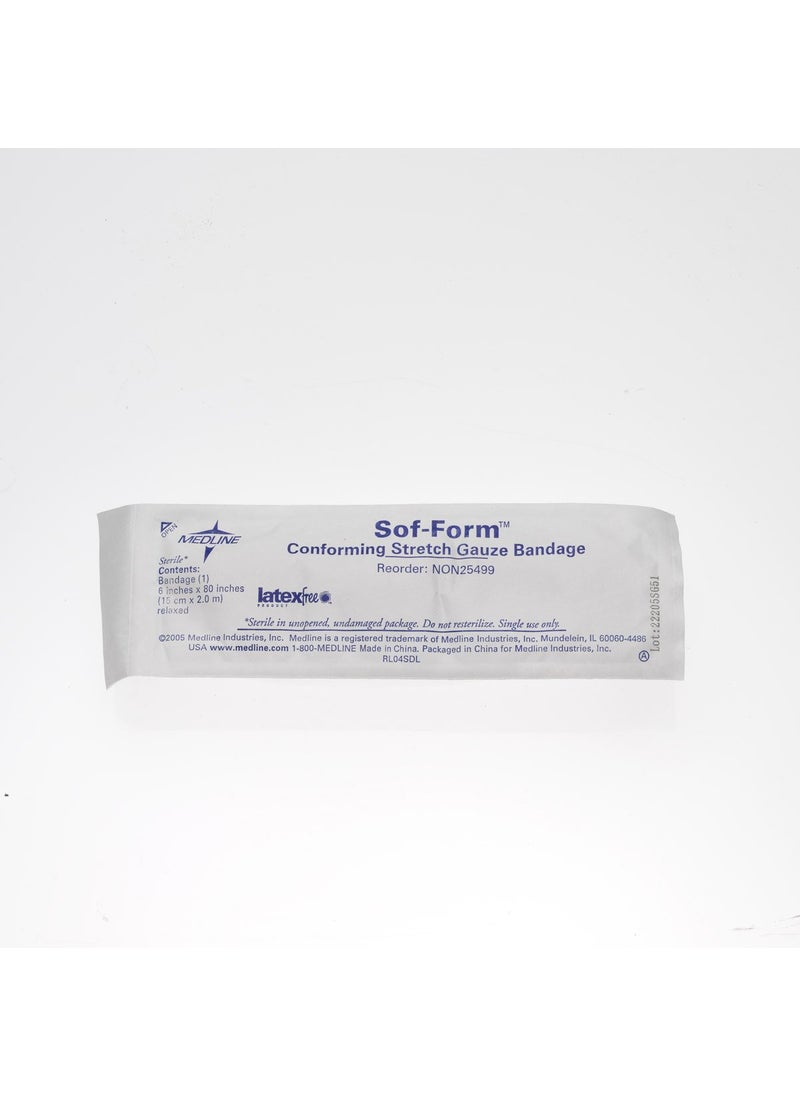 Medline Sterile Conforming Stretch Gauze Bandages, 6