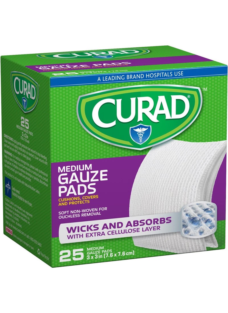 Curad Medium Gauze Pads 3