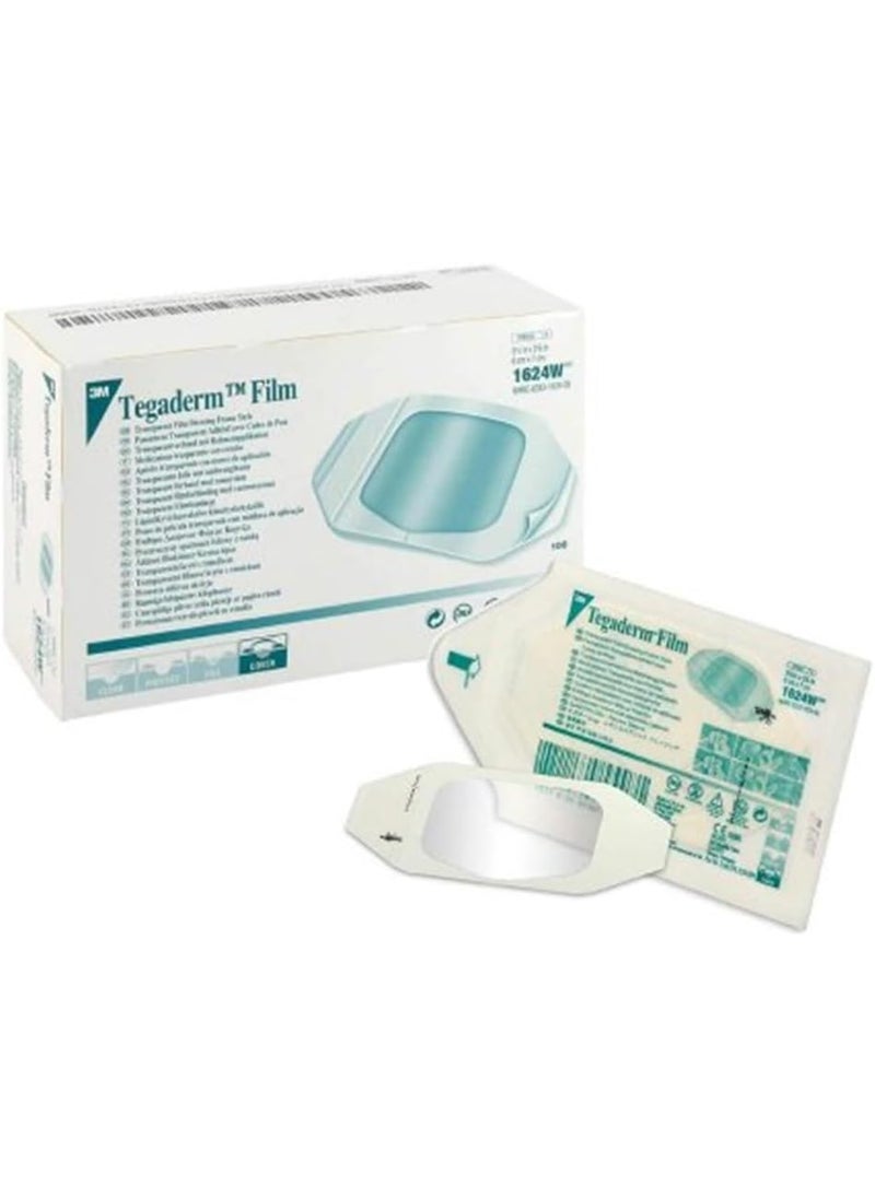 3M Tegaderm Transparent Dressing Film 2-3/8 X 2-3/4 Inch, 100 Per Box