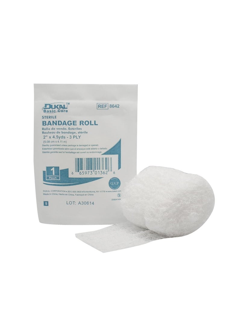 Dukal 8642 Basic Care Fluff Bandage Roll, 2