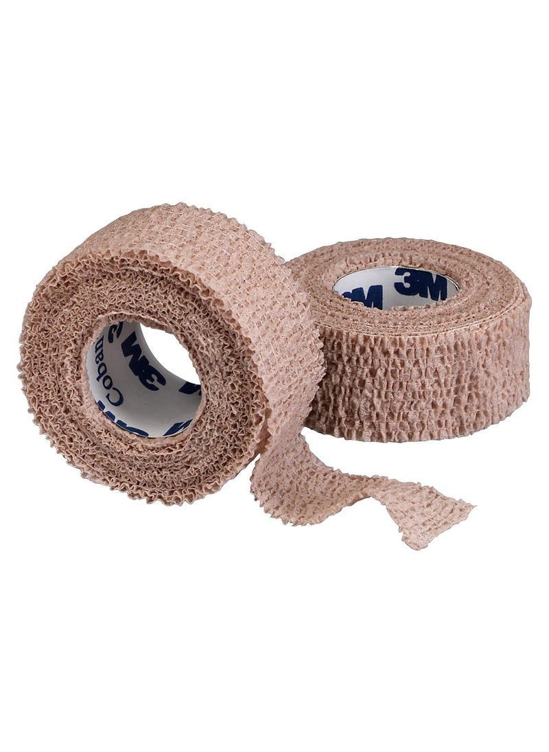 3M Coban Self-Adherent Wrap 1581, 1 Inch x 5 Yards - 6/Packs of 5 Rolls