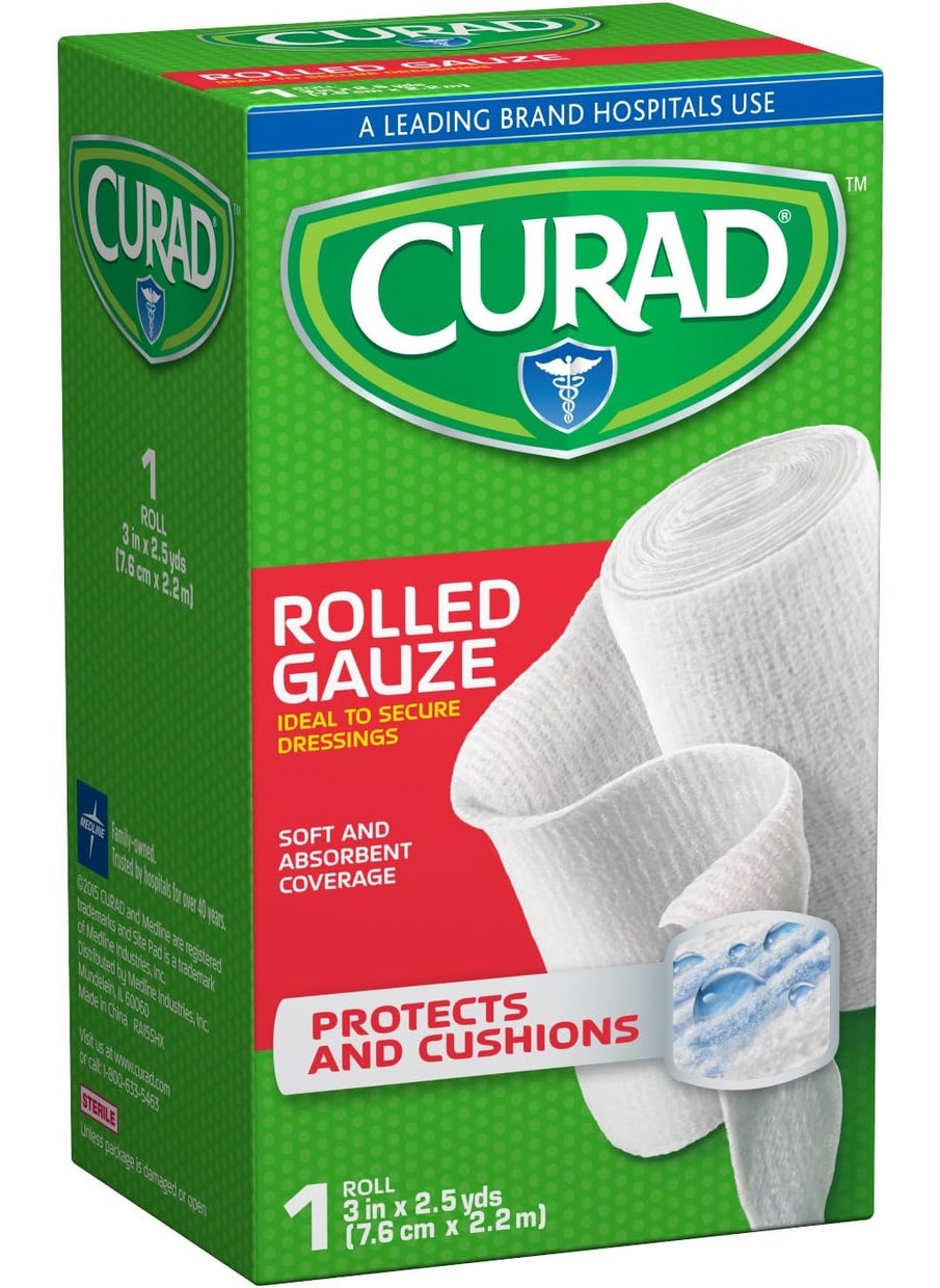CURAD Stretch Rolled Gauze 3