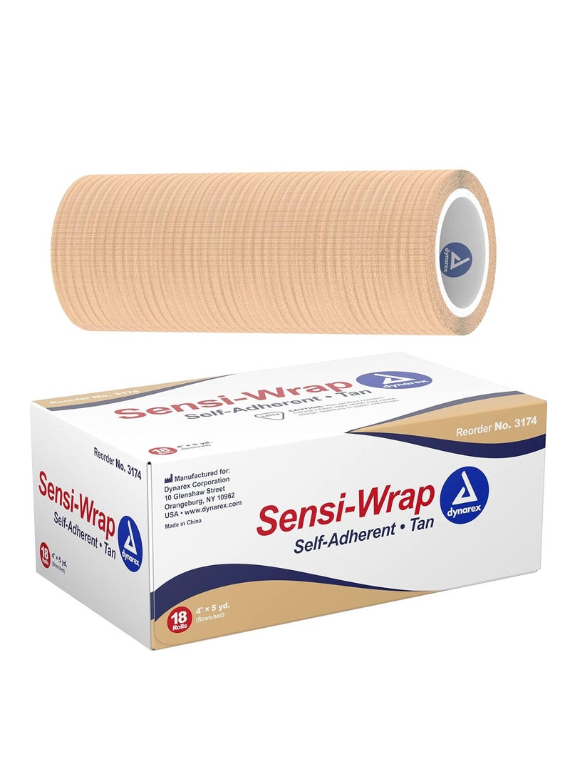 Dynarex 3174 Sensi-Wrap Self Adherent Bandage, 4