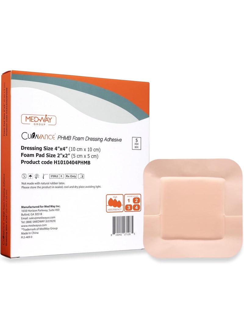 MedVance PHMB Bordered Adhesive Foam Dressing 4