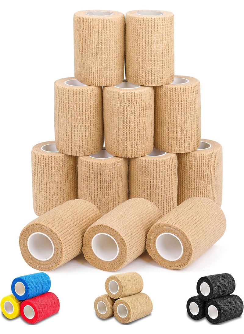 AZEN 12 Pack Self Adhesive Bandage Wrap, 3