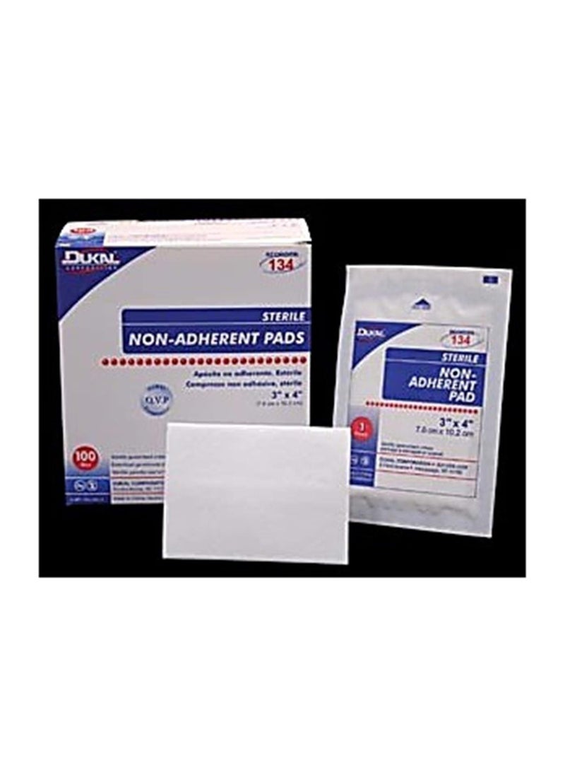 Dukal DUK 134 Non-Adherent Dressing Pad, Sterile, 3