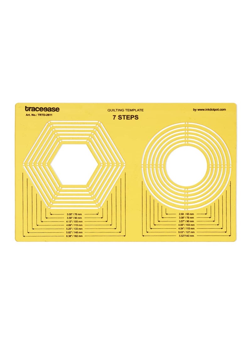 Traceease Quilting Template Stencils DIY Sewing Machine Quilt Ruler Quilting Tools Hexagon Circle