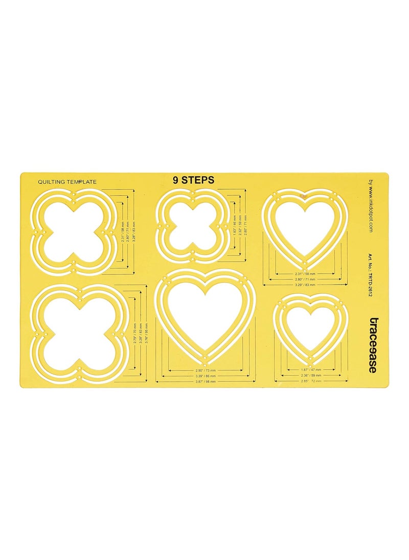 Traceease Quilting Template Stencils DIY Sewing Machine Quilt Ruler Quilting Tools Floral Heart
