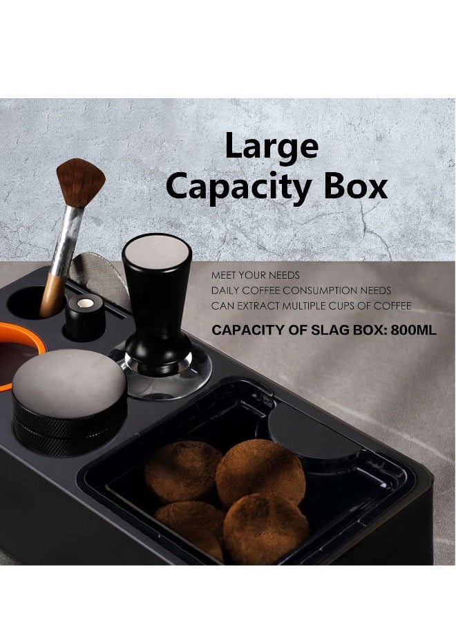 Espresso Coffee Organizer Box,Espresso Knock Box,Fit for Organizing 51,54,58 mm Espresso Tamper,Coffee Accessories,Distributor Non-Slip Plastic Base