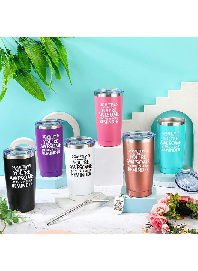 Sieral Employee Thank You Gifts Bulk 20 oz Inspirational Tumbler with Keychain Coworker Appreciation Gifts for Women Men Teacher Staff Corporate Christmas Team Reward Gifts(Multicolored,24 Pieces)