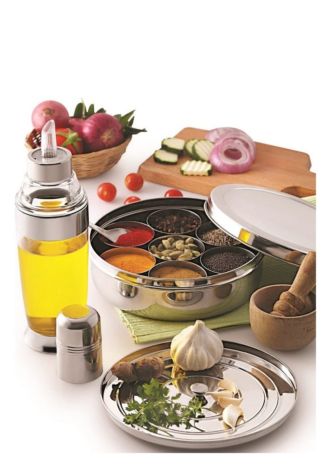 Neelam Stainless Steel Spice Box Set of 10 Pieces - 1225 ml