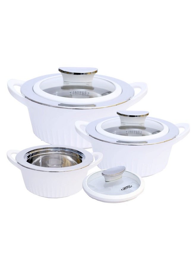 Jaypee Casserole Olivia Set 1000ml, 1500ml and 2000ml Parrot White