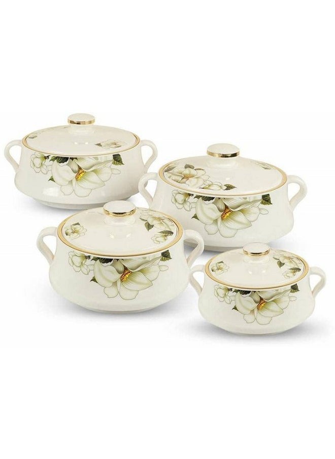 NAYASA Pack of 4 Cook and Serve Casserole Set (500 ml 1000 ml 1500 ml 2000 ml)
