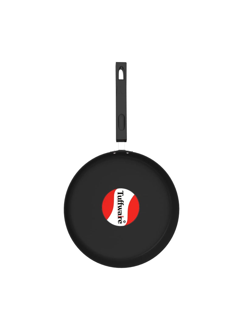 Tuffware Hard Anodised Aluminium Deep Fry Pan with Stainless Steel Lid, 12 Inches