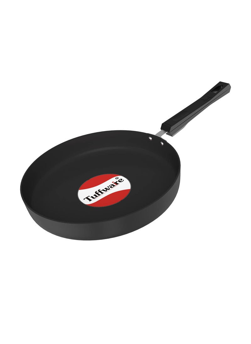 Tuffware Hard Anodised Aluminium Deep Fry Pan with Stainless Steel Lid, 12 Inches