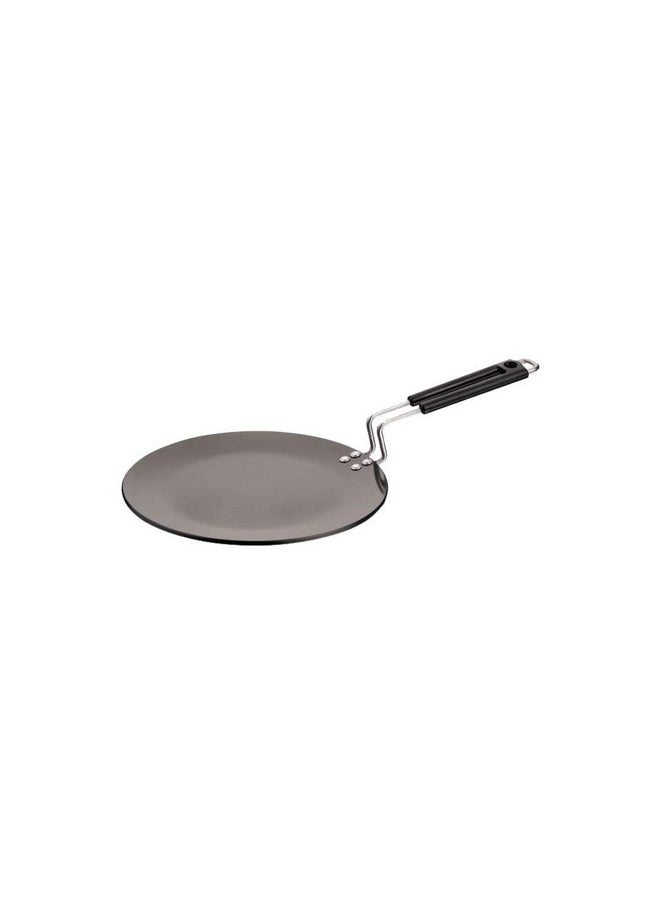 Vinod Hard Anodized Aluminium 4.25 MM Thick Roti Tava/Paratha Tawa Induction and Gas Stove Compatible | Griddle Pan, Flat Pan, Crepe Pan| 26 CM, Black