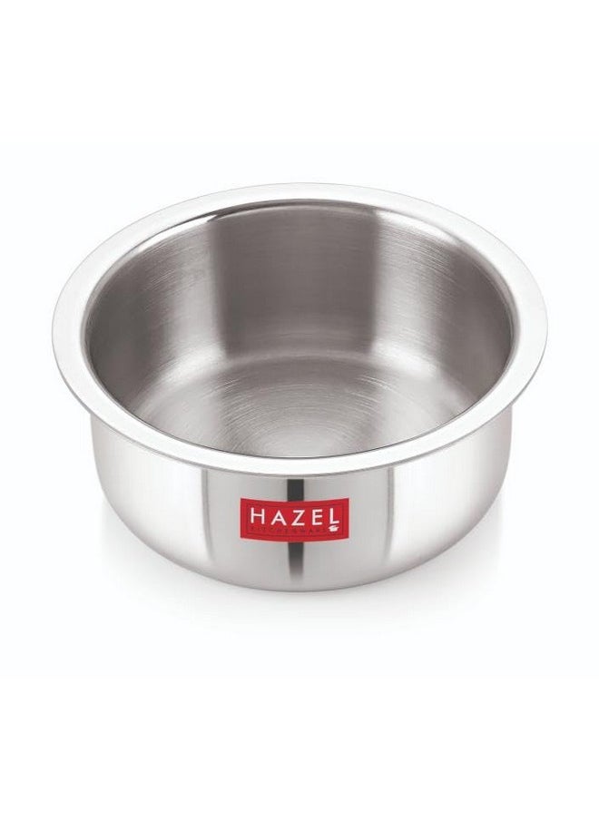 HAZEL TriPly Stainless Steel Cookware| 1500 ml Stainless Steel Patila Utensils Set for Kitchen | Induction Bottom TriPly Tope| Stainless Steel Container for Kitchen