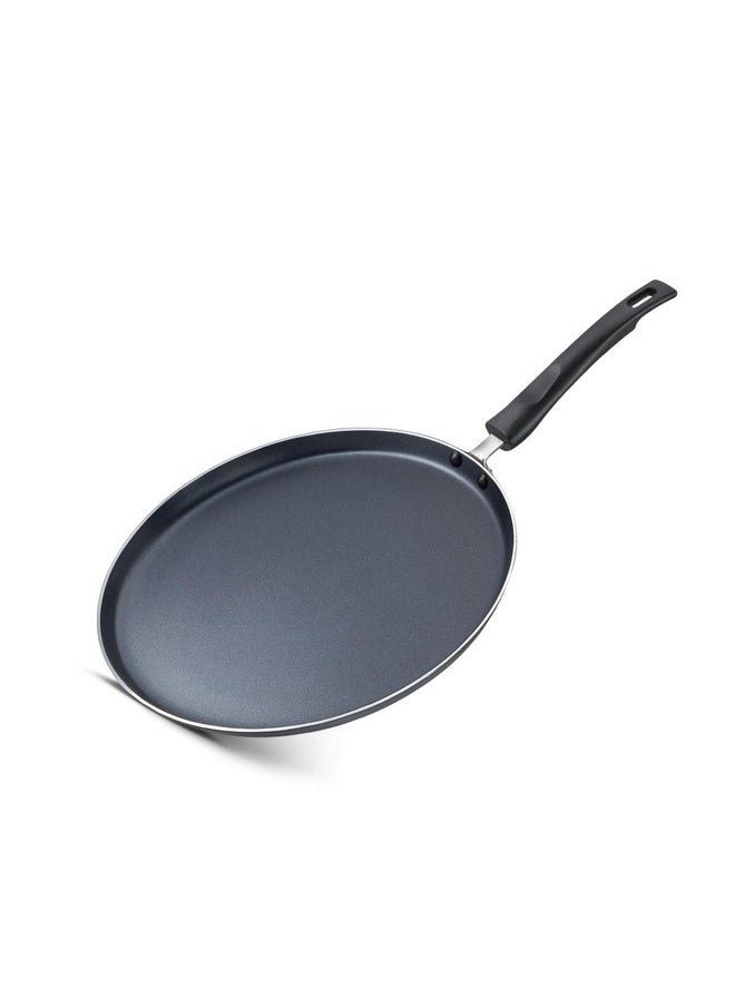Judge by Prestige 28Cm Everyday Non-Stick Tawa (Aluminium) | Low Oil Cooking | Easy to Clean |Cool Touch Handle, Black