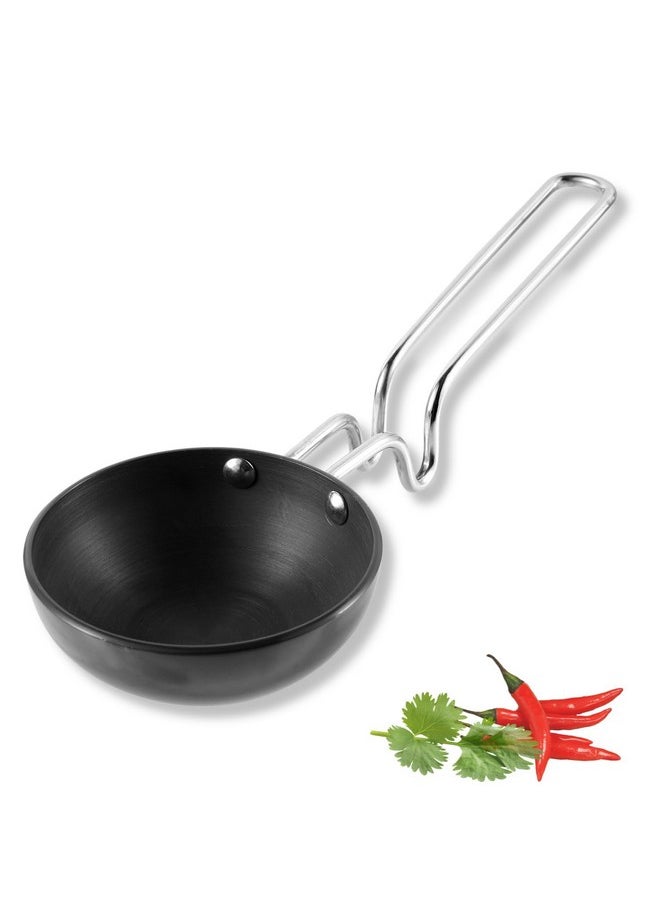 Vinod Black Pearl Hard Anodised Tadka Pan - Jumbo | 3.25mm Thickness | Natural Stick Resistant | Metal Spoon Friendly | Balance Design Handle | 2 Year Warranty - Black