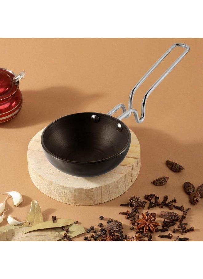 Vinod Black Pearl Hard Anodised Tadka Pan - Jumbo | 3.25mm Thickness | Natural Stick Resistant | Metal Spoon Friendly | Balance Design Handle | 2 Year Warranty - Black