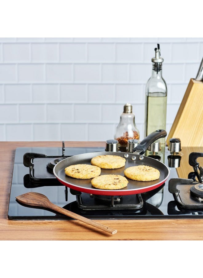 Vinod Zest Aluminium Non Stick Dosa Omni Tawa - 28cm | 4mm Extra Thick | 3 Layer Ceramic Coat | Bakelite Handle | Toxin Free | Gas Base - 1 Year Warranty