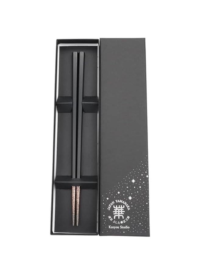 URUSHI KENKO chopsticks ( BLACK 8.9 Inch/22.5 cm ) made in japan (Dishwasher compatible) luxury chopsticks reusable japanese style gift set palillos chinos cute