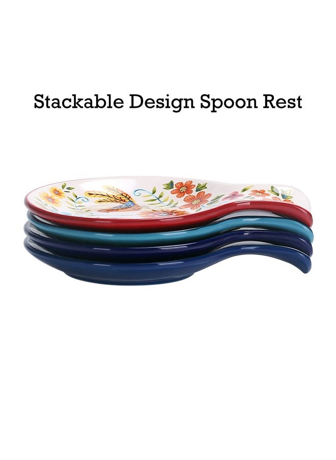 Bico Havana Ceramic Spoon Rest for Stove Top, Kitchen Counter, House Warming Gift, Dishwasher Safe