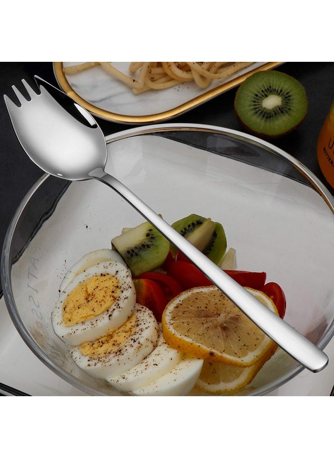 Set of 8, Heavy-Duty Soup Spoons and Sporks, SourceTon Stainless Steel Soup Spoons Spork Spoon for Ice Cream Spoon Salad Forks