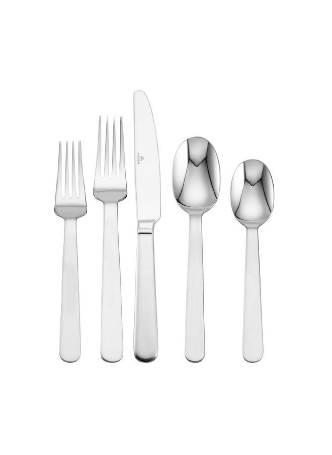 Mikasa Blume 20-Piece Stainless Steel Flatware Set, Service for 4