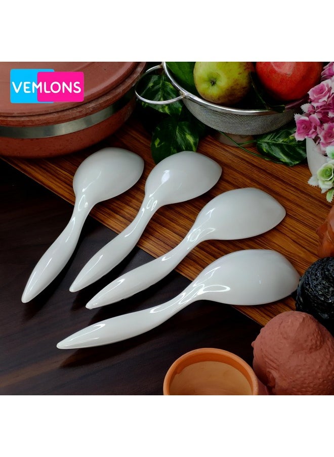 Vemlons Serving Spoon Long Handled Serving Spoon Melamine Tableware (Serving Spoon Set Of 4 Piece) - 25 Cm
