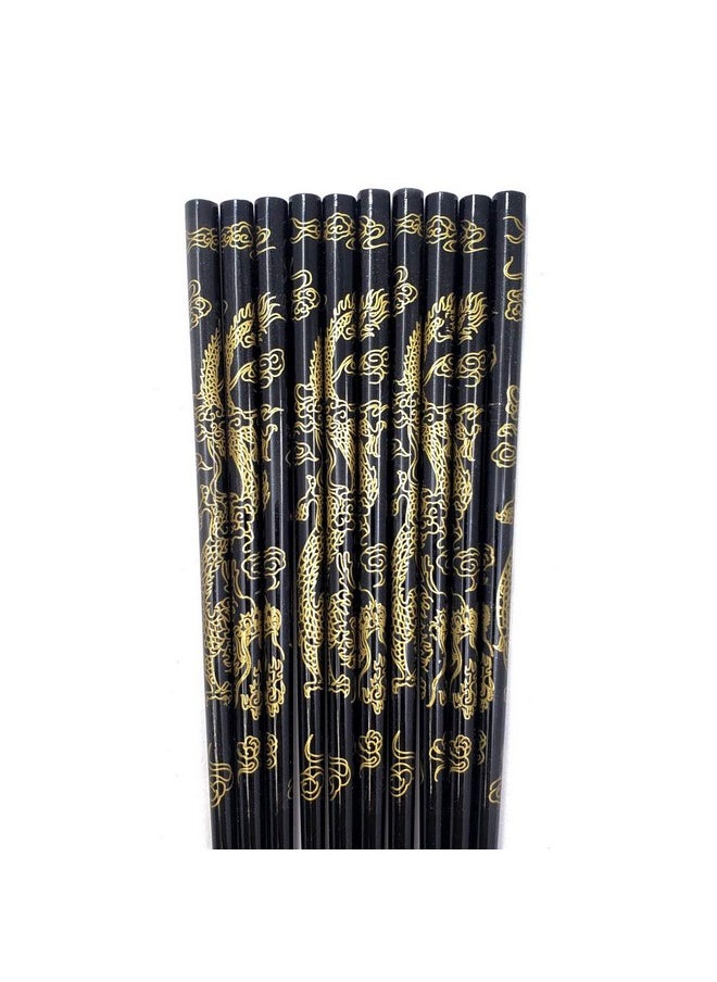 Happy Sales CH-80, Bamboo Chopsticks Gift Set Rice Paddle Included, Dragon
