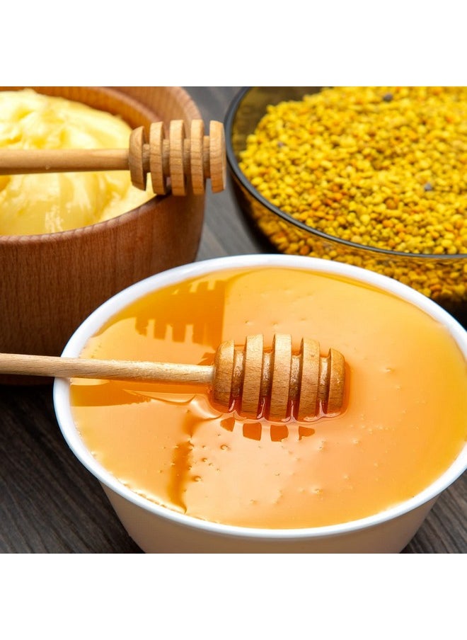 60Pcs Honey Dipper Sticks - Wooden Honey Dipper, 3 Inch Mini Honeycomb Stick, Honey Stirrer Stick for Honey Jar Dispense Drizzle Honey and Wedding Party Present