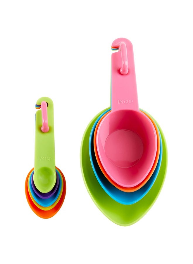 C.R. Gibson Kids in The Kitchen Measuring Cups and Spoons Set, Multicolor