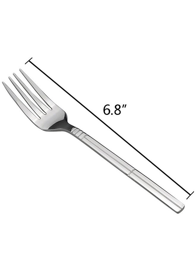 Saedy 12 Piece Dessert Forks, Stainless Steel Salad Fork Set