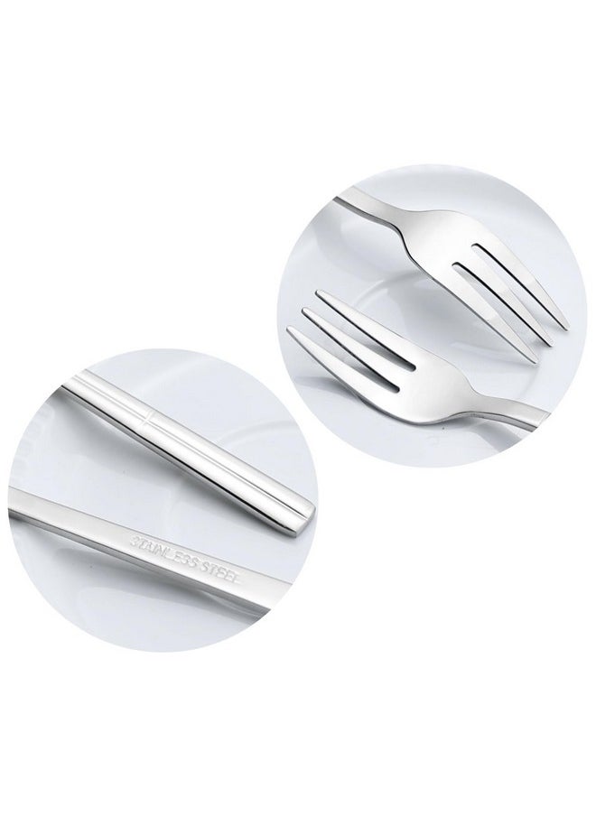 Saedy 6 Inches Stainless Steel Tasting Forks, 12 Pieces Small Dessert Appetizers Forks, F