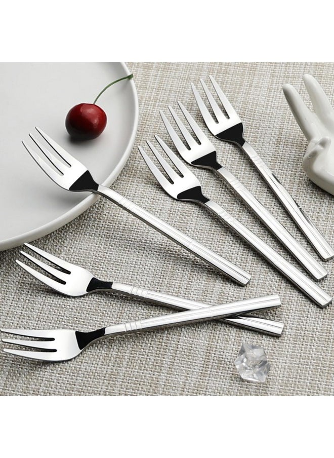 Saedy 6 Inches Stainless Steel Tasting Forks, 12 Pieces Small Dessert Appetizers Forks, F
