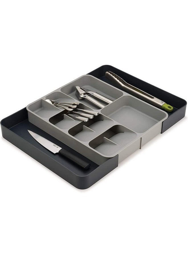 MosQuick®Kitchen Drawer Organizer,Utensil Organizer,Large Expandable Cutlery Organizer in Drawer,Adjustable Plastic Flatware Spoon Fork Storage Tray for Kitchen Gadgets Office Supplies