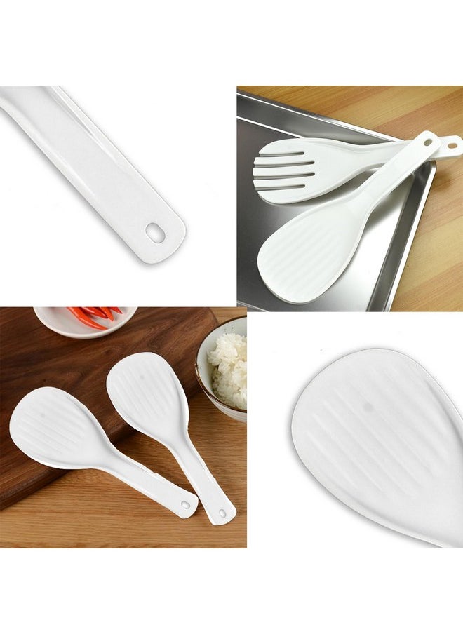 Meal Spoon Rice Paddle Spoon Rice Spoon Paddle Rice Scooper Household Necessities Plastic Rice Paddle Spoon Non-Stick Rice Spoon 2pcs Rice Spatula