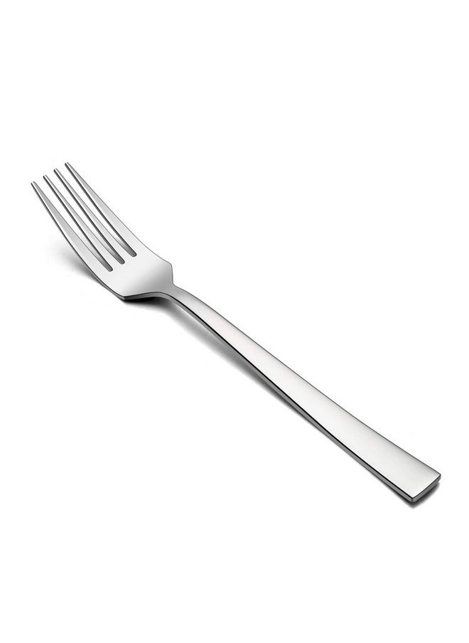 Dinner Forks Set of 12, E-far 7.9 Inch Stainless Steel Forks for Home, Kitchen or Restaurant, Non-toxic & Mirror Polished, Squared Edge & Dishwasher Safe