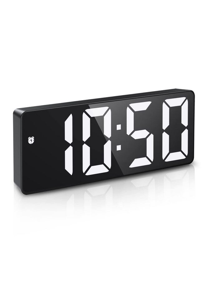 ORIA Digital Clock, LED Alarm Clock, 6.5inch Large Display LED Clock with Snooze, USB Charging Ports, 3 Adjustable Brightness Suitable for Bedroom, Office