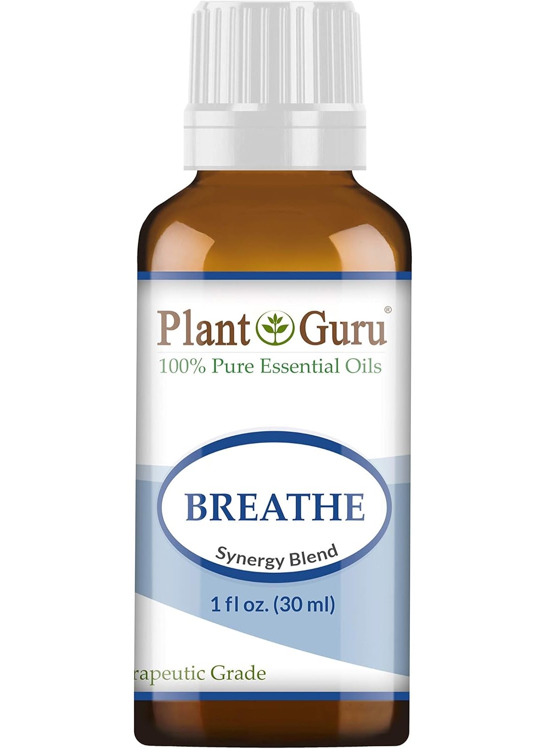 Plant Guru Breathe Synergy Blend 1 oz / 30 ml Pure Therapeutic Grade Essential Oil Respiratory Support