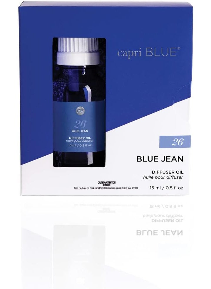 Capri Blue Blue Jean Electric Oil Diffuser Refill - Use with Electric Aromatherapy Scent Diffusers for Home (0.5 fl oz)